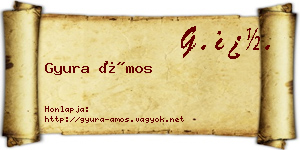 Gyura Ámos névjegykártya